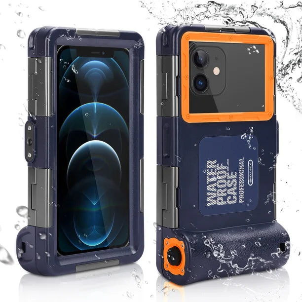 Waterproof Protective Case for Phones Up to 6.9 Inch with Lanyard V980