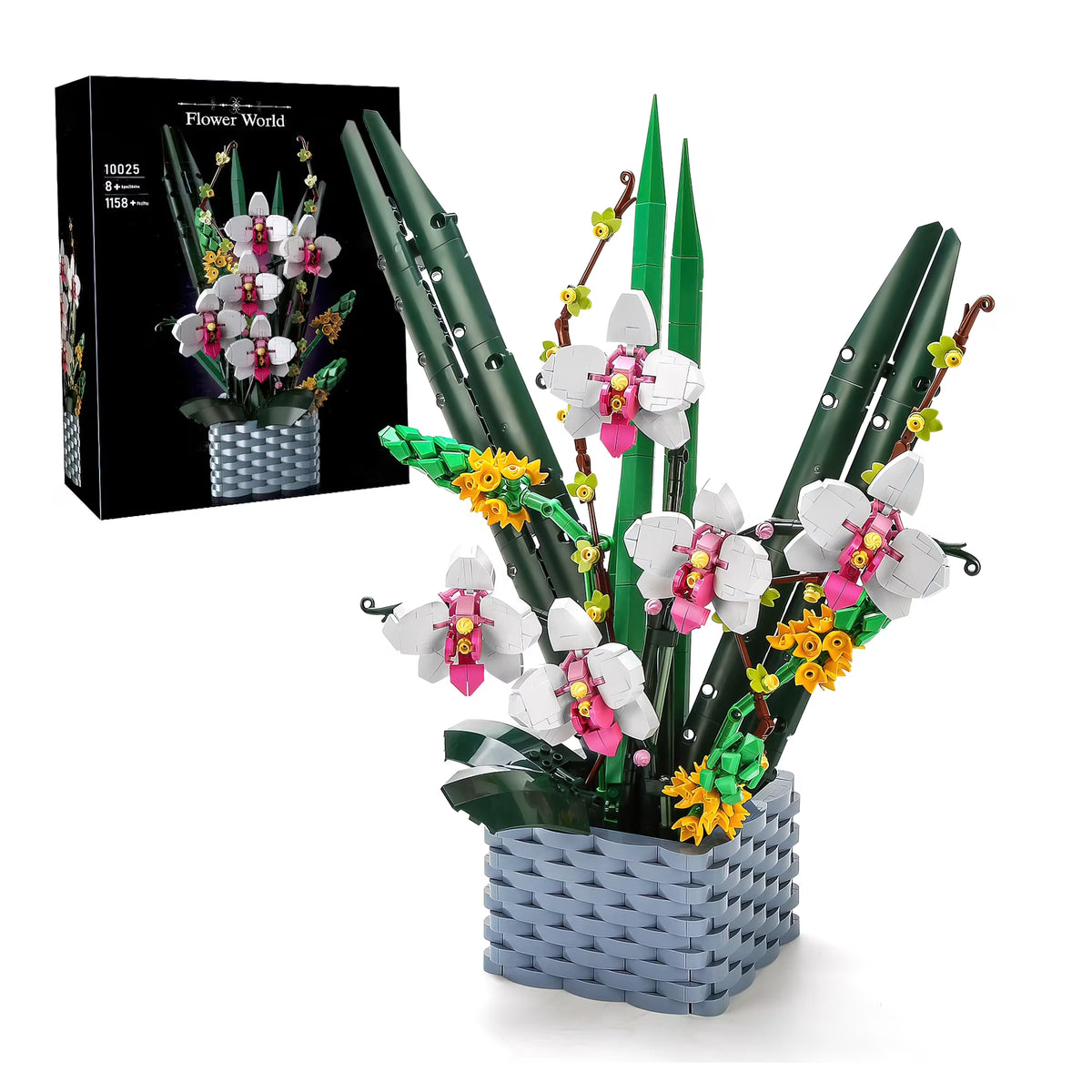 Orchid Flower Basket Building Block Set 1158PCS Z50315