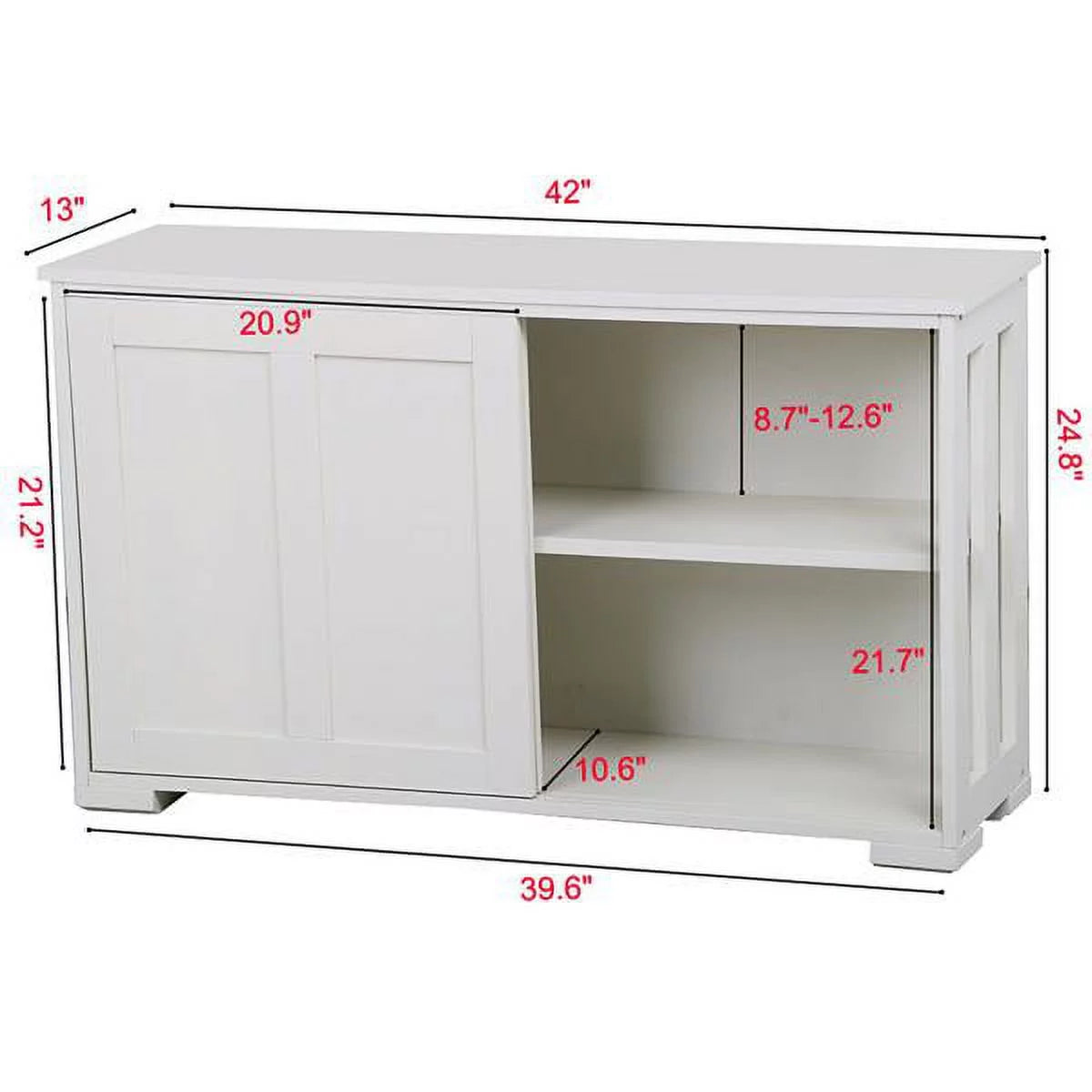Antique White Sideboard Buffet Cabinet with Storage B29835