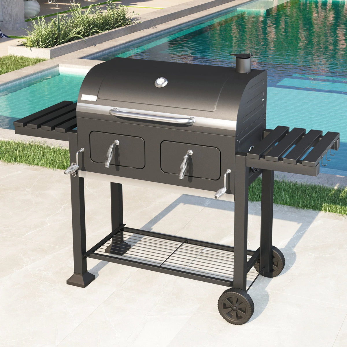 34-inch Portable Charcoal BBQ Grill V799545