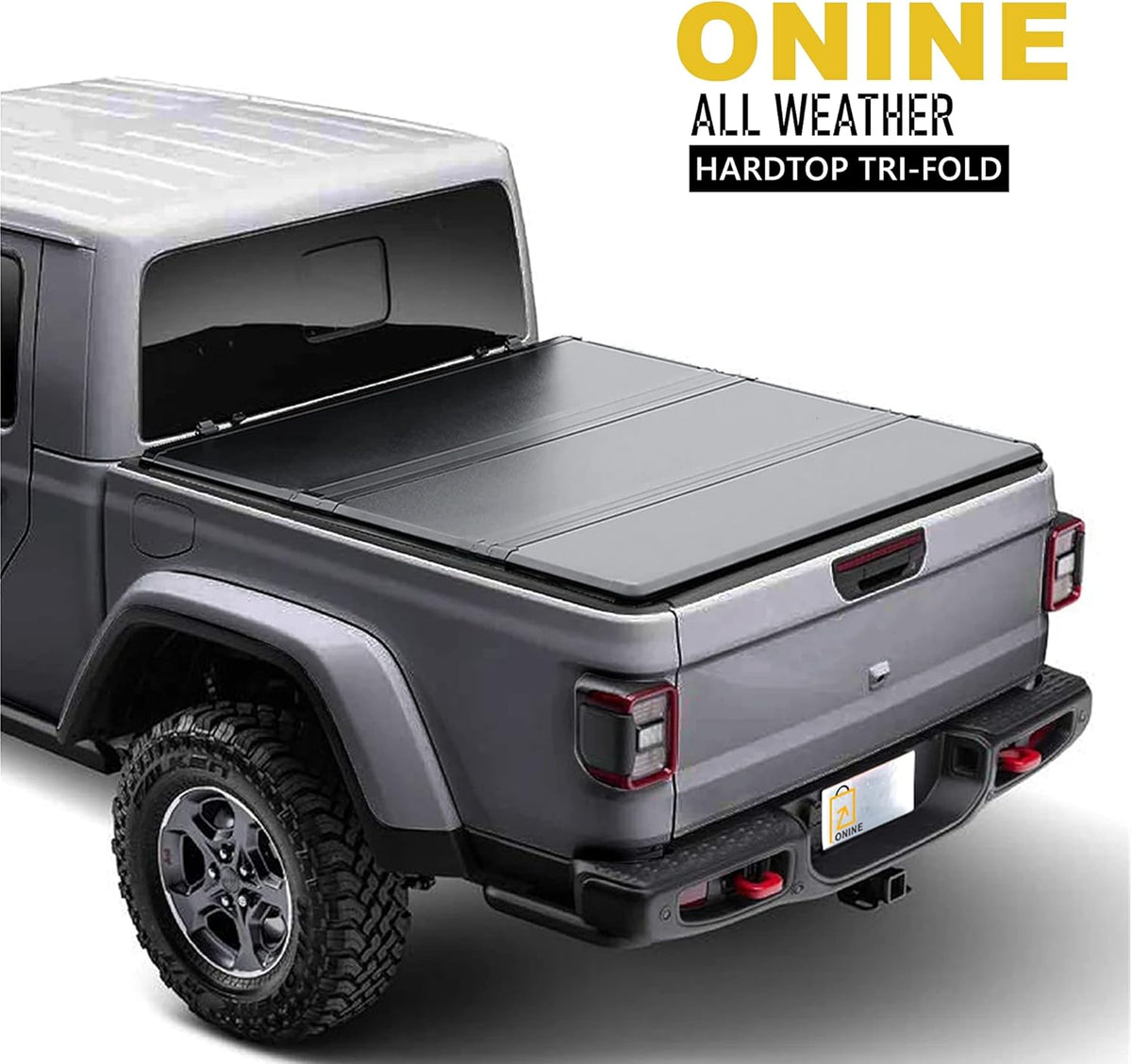 Hard Tri-Fold Truck Bed Tonneau Cover for 2020-2022 Jeep Gladiator JT 5ft Bed M13219