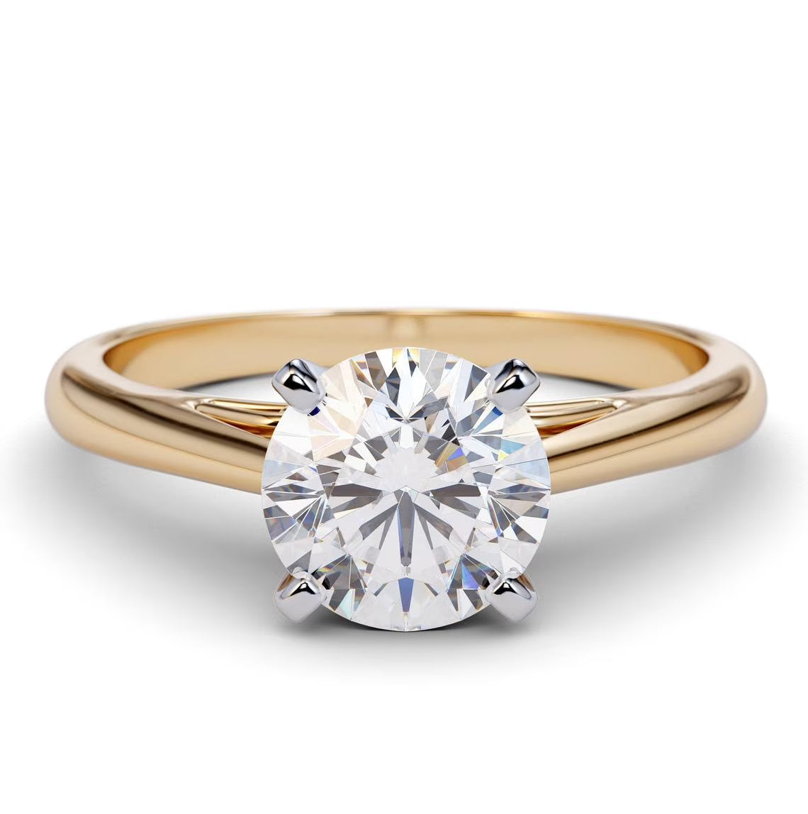 14K/18K White Gold Yellow Gold Solitaire Moissanite Engagement Ring L3197