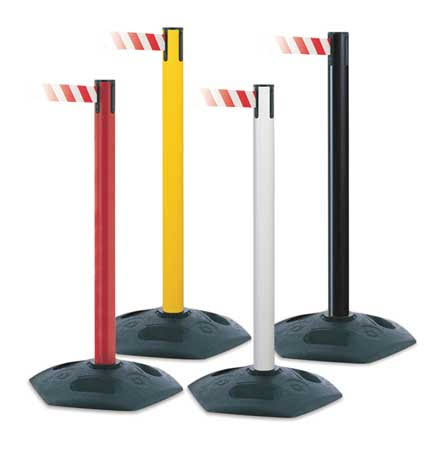 Red Barrier Post with Belt, 7-1/2 ft. L Q818072