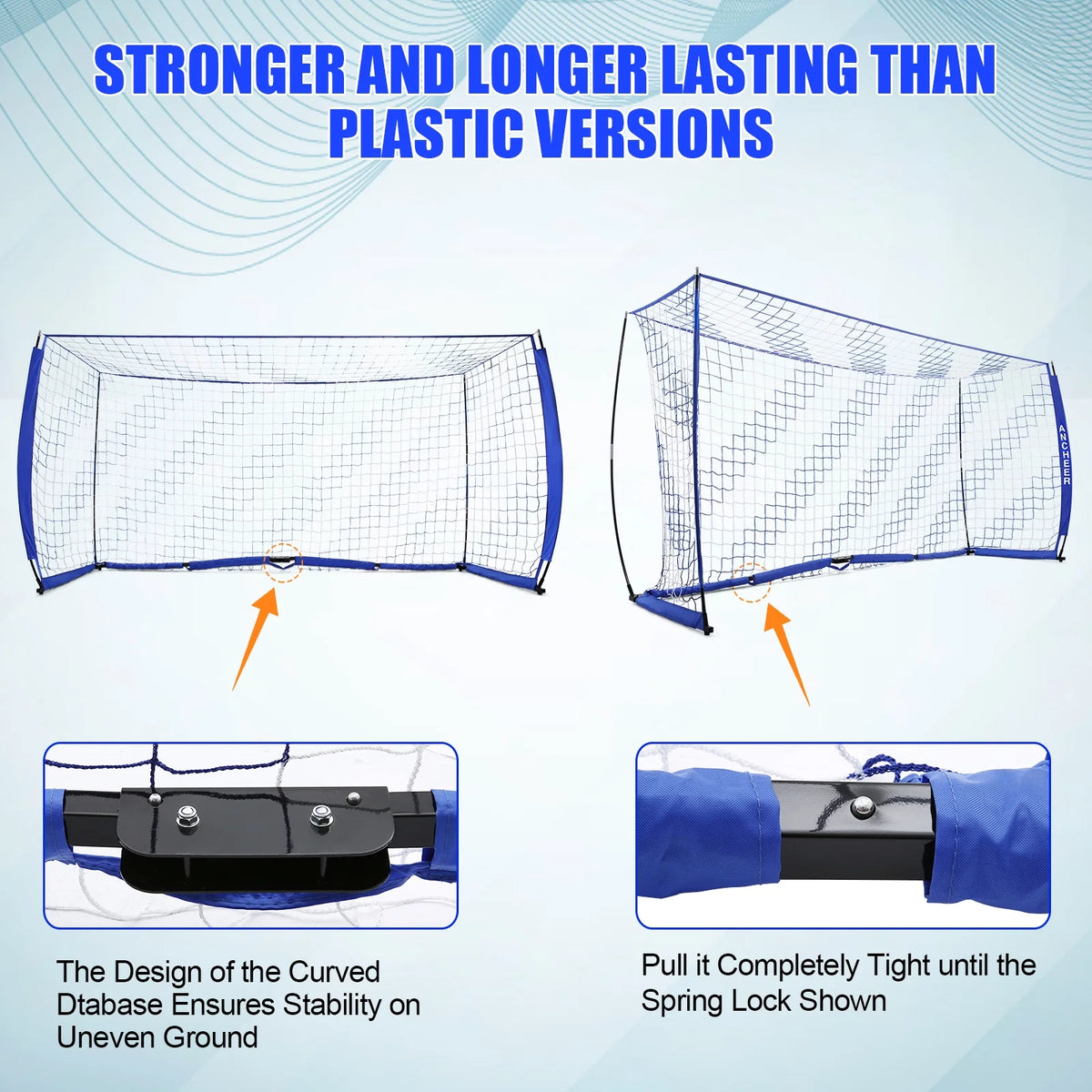 12 x 6 ft Portable Soccer Goal with Carry Bag O76452