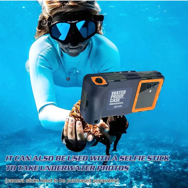 Waterproof Protective Case for Phones Up to 6.9 Inch with Lanyard V980