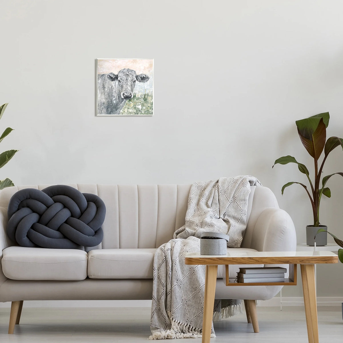 Dappled Cow Portrait Unframed Art Print Wall Art, 12 x 12 O6305