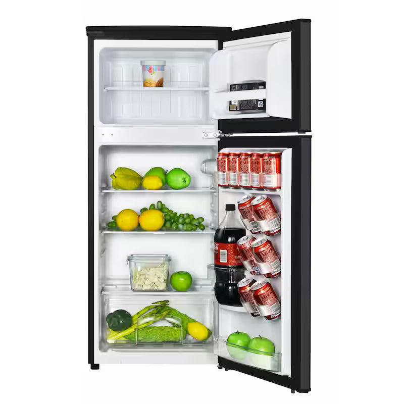 18.5 in. W 4.5 cu. ft. Black 2-Door Mini Refrigerator with Freezer H784