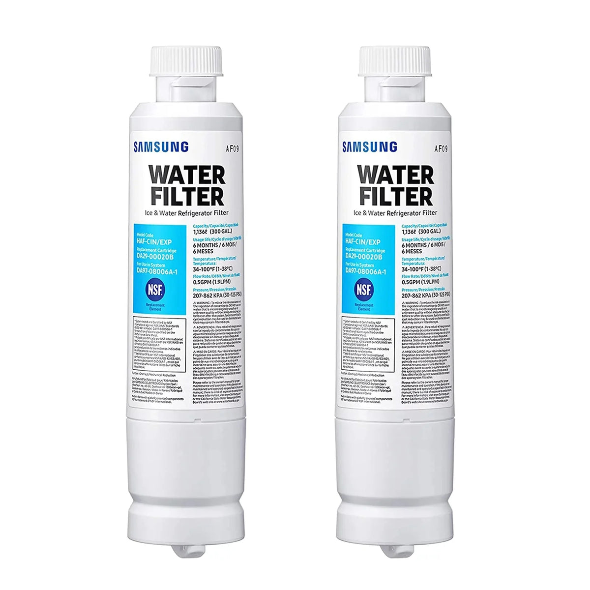 2 Pack Refrigerator Water Filter A90179