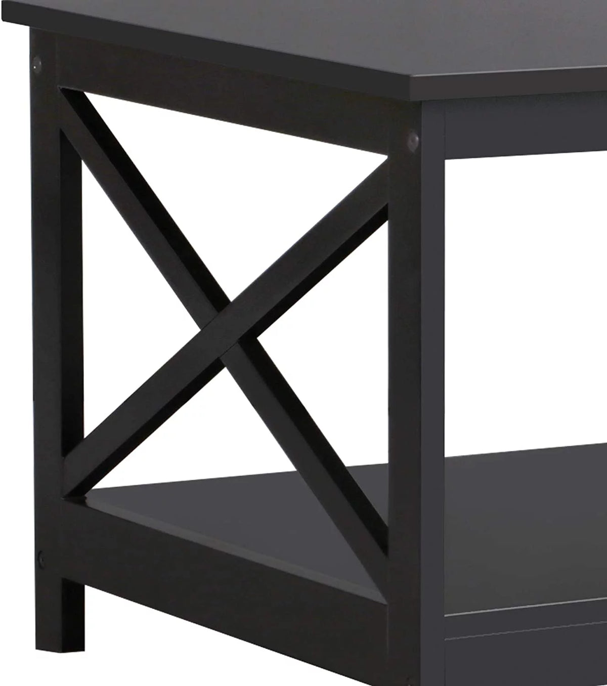 Black Coffee Table with Lower Storage Shelf G25979